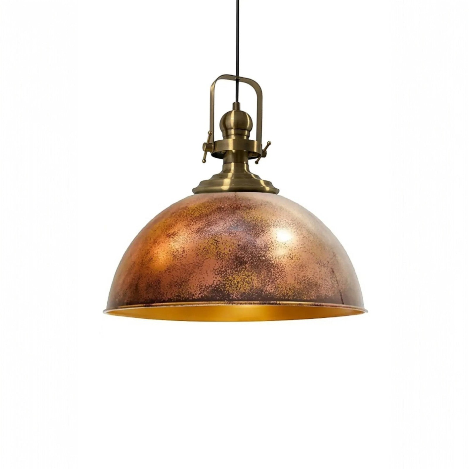 Pendelleuchte Hängelampe Kupferfarbe, E27, Handgemalt Vintage Industrial Style Lampe